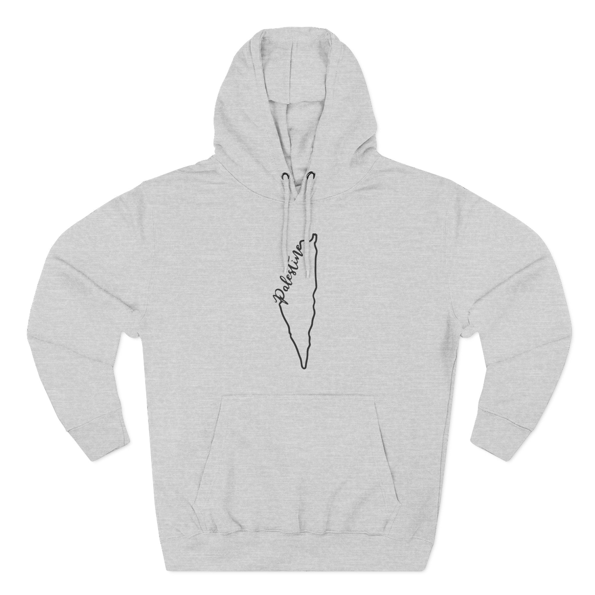 Palestine Map Outline Unisex Premium Pullover Hoodie
