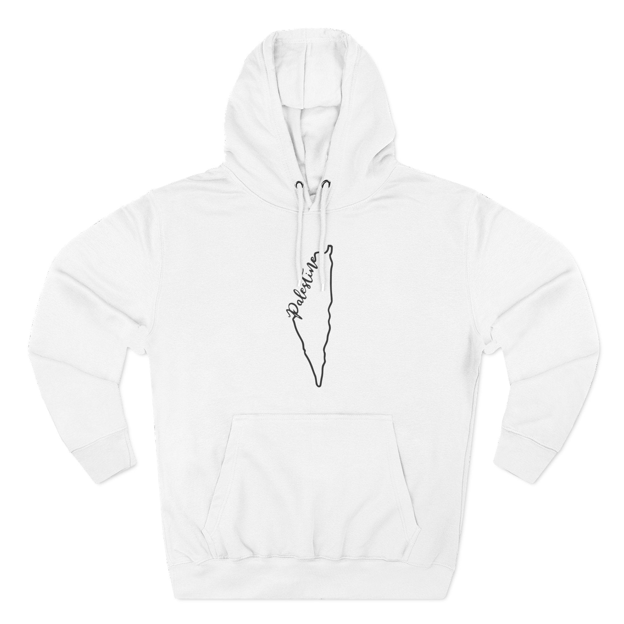 Palestine Map Outline Unisex Premium Pullover Hoodie