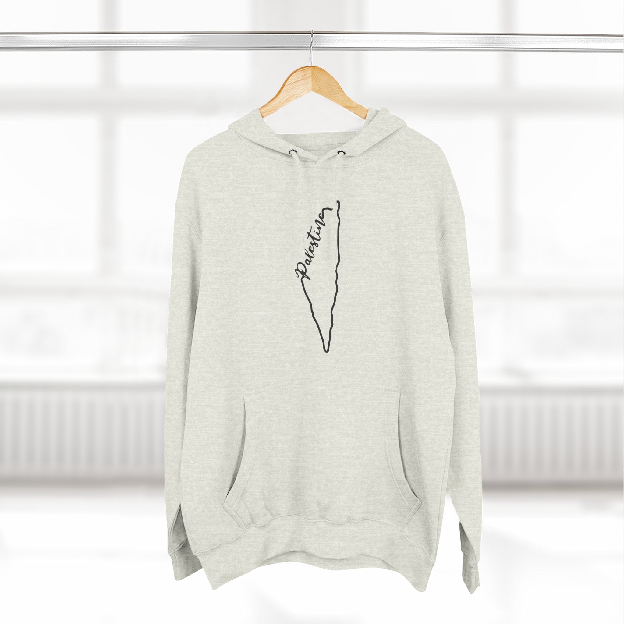 Palestine Map Outline Unisex Premium Pullover Hoodie