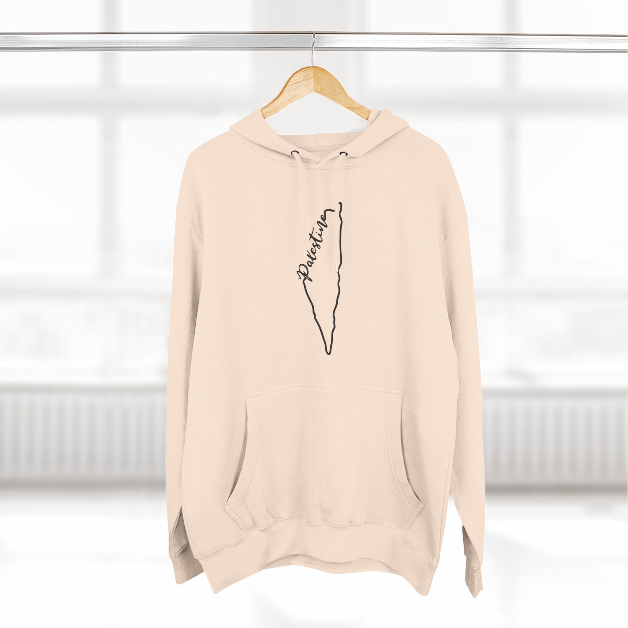 Palestine Map Outline Unisex Premium Pullover Hoodie