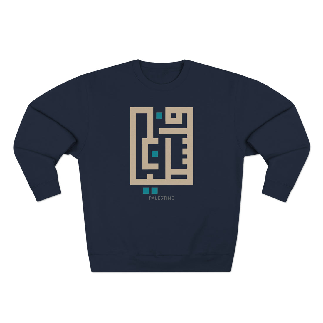 Palestine Kuffic Unisex Premium Crewneck Sweatshirt