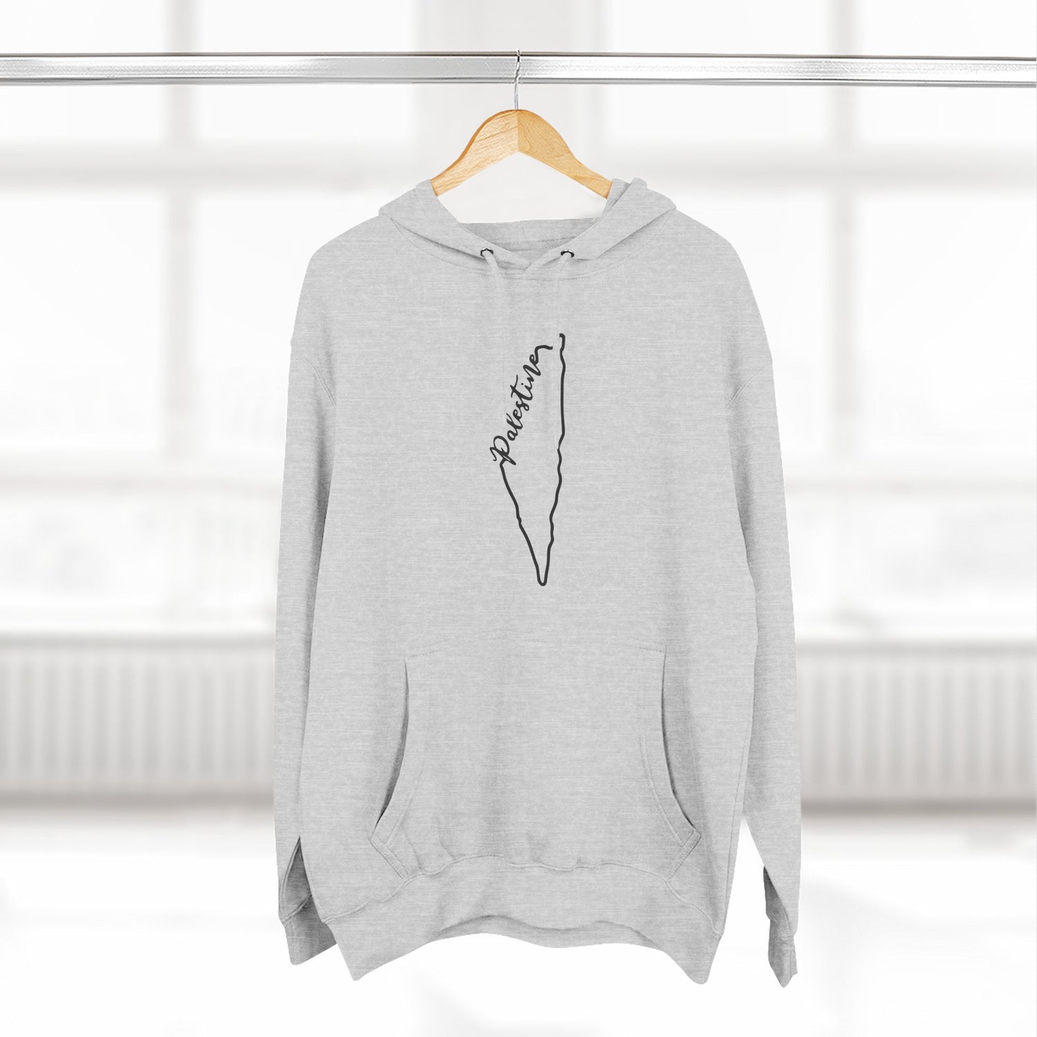 Palestine Map Outline Unisex Premium Pullover Hoodie