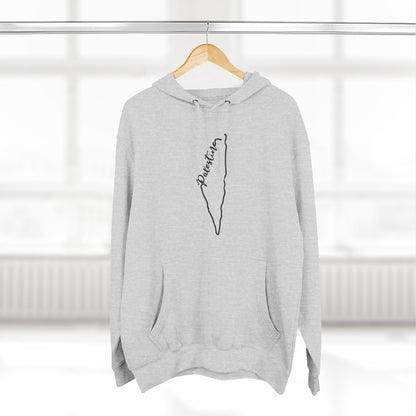 Palestine Map Outline Unisex Premium Pullover Hoodie