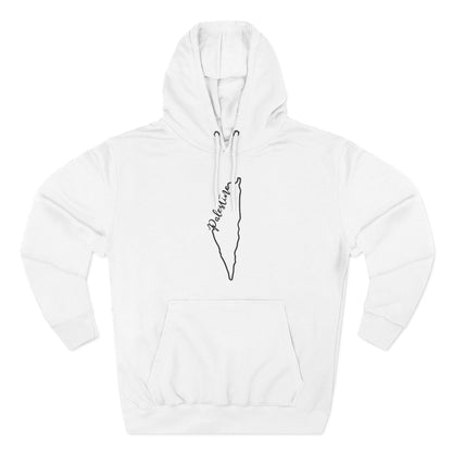 Palestine Map Outline Unisex Premium Pullover Hoodie