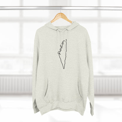 Palestine Map Outline Unisex Premium Pullover Hoodie