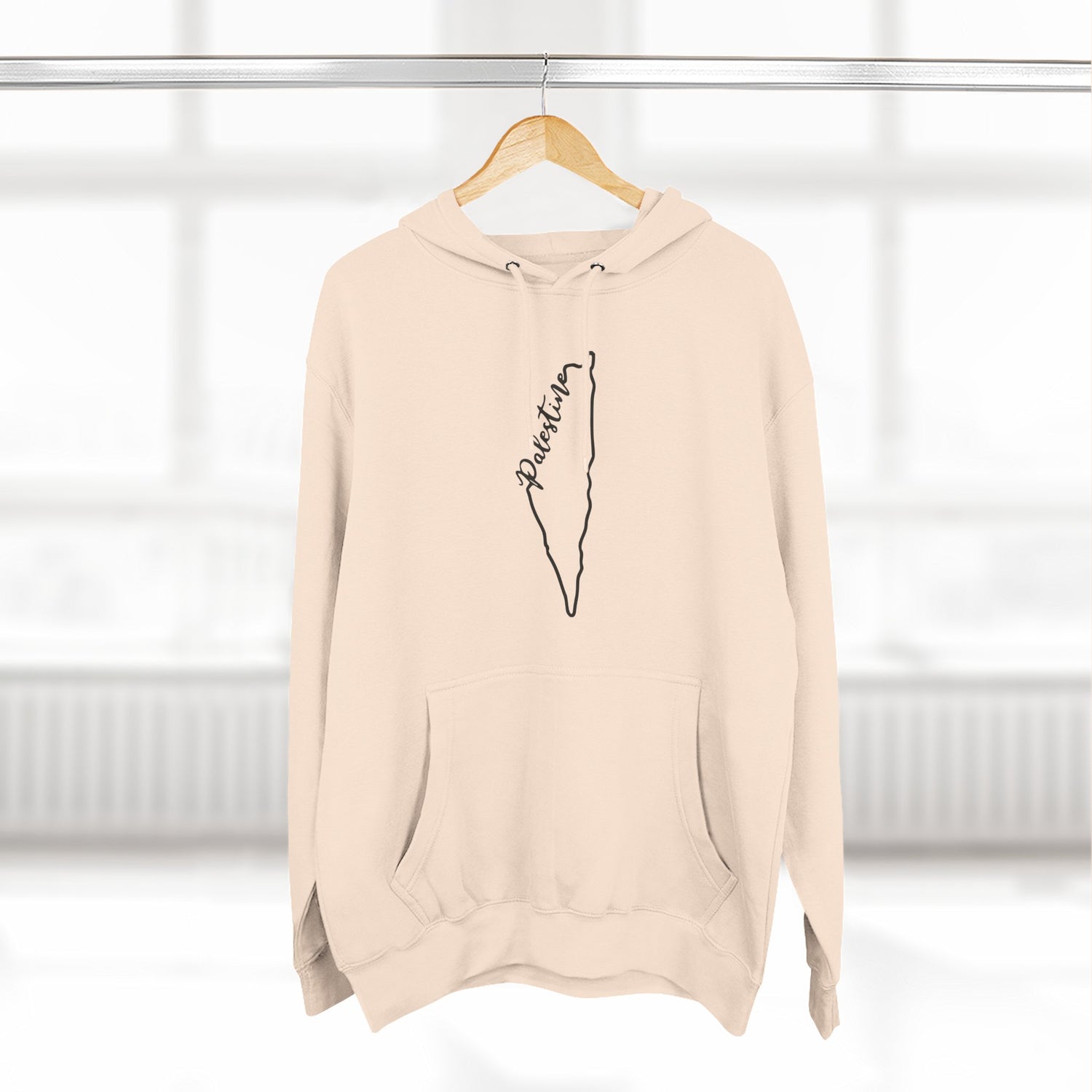 Palestine Map Outline Unisex Premium Pullover Hoodie