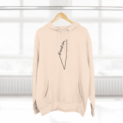 Palestine Map Outline Unisex Premium Pullover Hoodie
