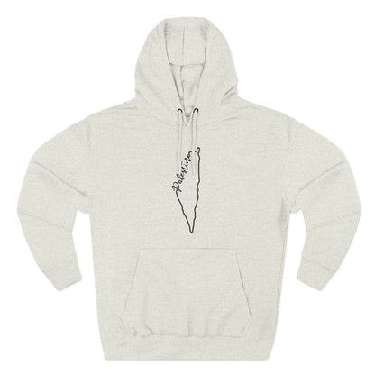 Palestine Map Outline Unisex Premium Pullover Hoodie